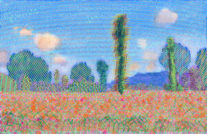 Poppy Field (Giverny) after Claude Monet